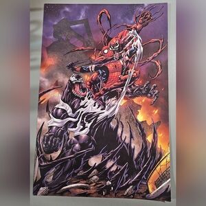 Spider-Man Venom and Carnage Art Print 12x18